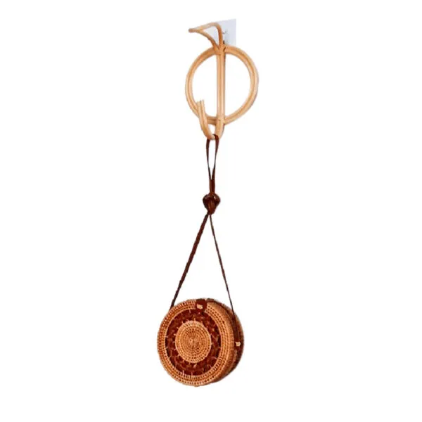 Runde Garderobenhaken aus Naturrattan Runde Garderobenhaken aus Naturrattan