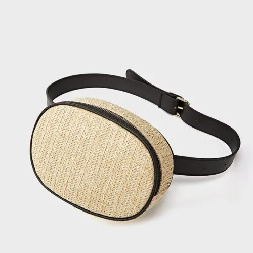 Runde geflochtene Strohtaschen für Damen Runde geflochtene Strohtaschen für Damen
