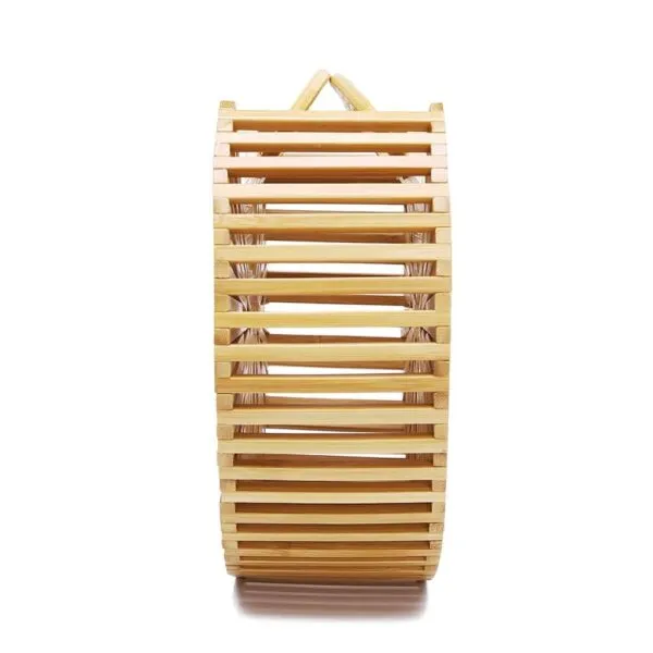 Runde Holz-Handtasche für Damen Runde Holz-Handtasche für Damen