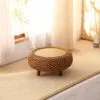 Runde Pedestal-Tisch aus Rattan Runde Pedestal-Tisch aus Rattan