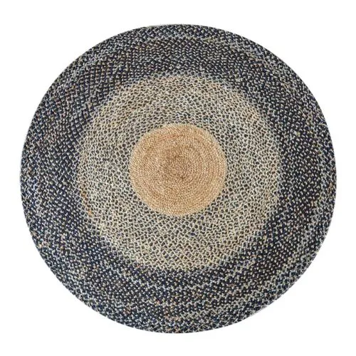 Runder Bambus-Teppich im japanischen Design Runder Bambus-Teppich im japanischen Design