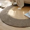Runder Jute-Teppich in Schwarz Runder Jute-Teppich in Schwarz