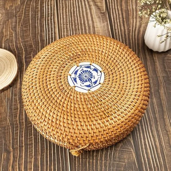 Runder Rattan Schmuckkorb Runder Rattan Schmuckkorb