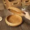 Runder Rattan Schmuckkorb Runder Rattan Schmuckkorb