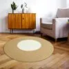 Runder Rattan-Teppich im japanischen Stil Runder Rattan-Teppich im japanischen Stil
