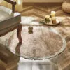 Runder Rattan-Teppich zweifarbig Runder Rattan-Teppich zweifarbig