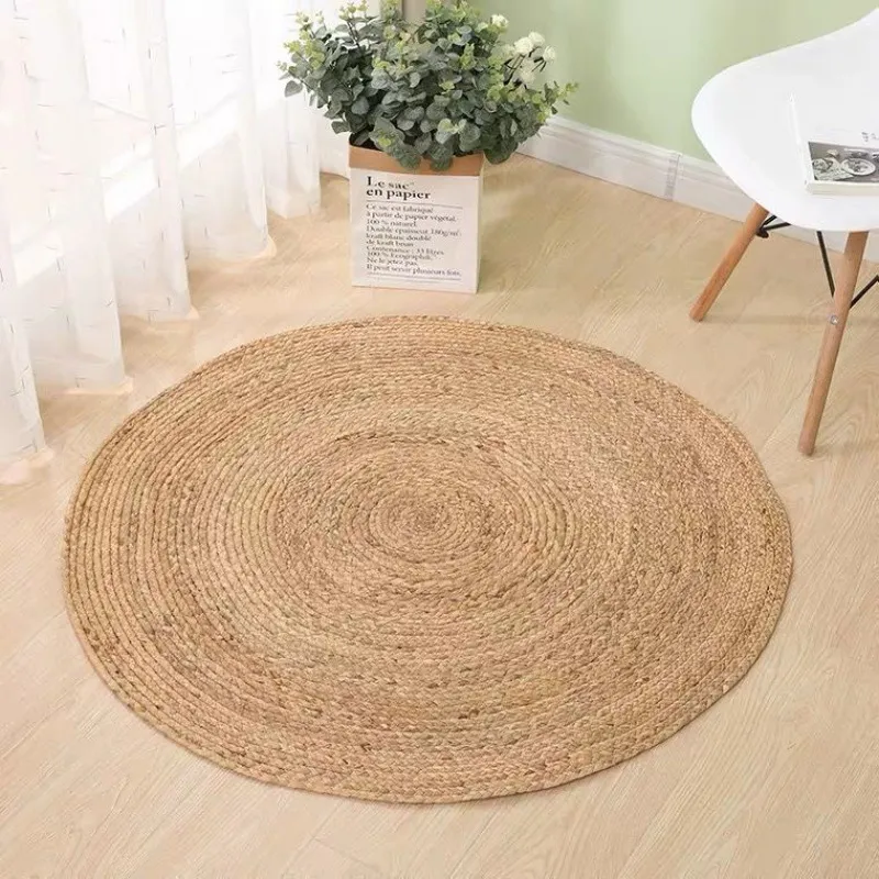 Rattan in hellem Beige, rund geflochten