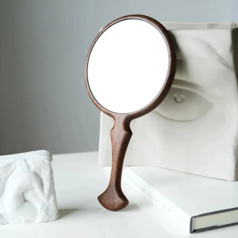 Holz-Handspiegel mit echtem Retro-Charme