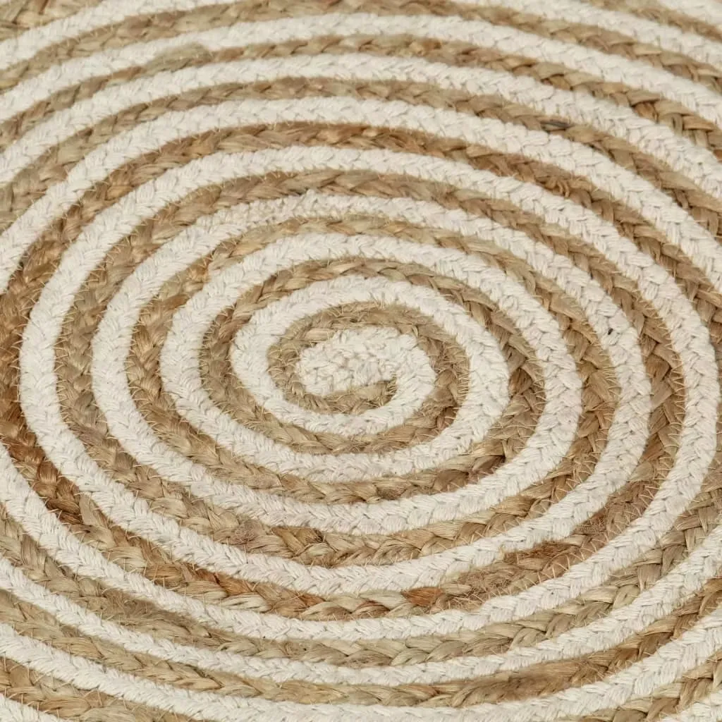 Jute und Baumwolle im Spiralflecht-Design