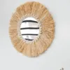 Runder Wandspiegel aus Holz Runder Wandspiegel aus Holz