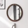 Runder Wandspiegel aus Holz im minimalistischen Stil Runder Wandspiegel aus Holz im minimalistischen Stil