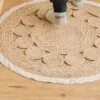 Runder Weiden-Teppich mit Quasten Runder Weiden-Teppich mit Quasten