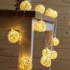 Rundes Rattan-Lichterkette Rundes Rattan-Lichterkette