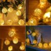 Rundes Rattan-Lichterkette Rundes Rattan-Lichterkette