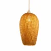 Rustikale Pendelleuchte aus Rattan in Tulpenform Tulpenform Rustikale Pendelleuchte aus Rattan in Tulpenform Tulpenform