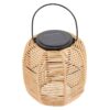 Rustikale Solar-Laterne aus Rattan