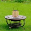 Rustikale Solar-Laterne aus Rattan