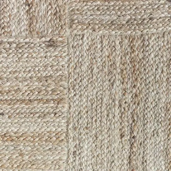 Rustikaler Rattan-Optik Teppich mit Streifen Rustikaler Rattan-Optik Teppich mit Streifen