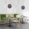 Schwarzer Rattan-Deckenleuchter Schwarzer Rattan-Deckenleuchter
