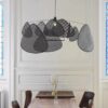 Schwarzer Rattan-Hängelampen-Set Schwarzer Rattan-Hängelampen-Set