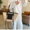 Schwarzer Rattan-Strandkorb Schwarzer Rattan-Strandkorb