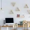 Schwebendes Wandregal aus Holz, rechteckig Schwebendes Wandregal aus Holz, rechteckig