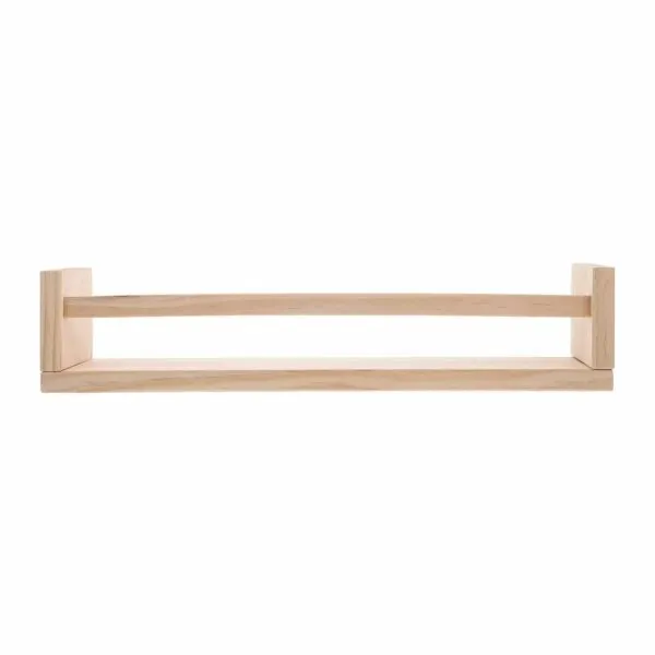 Schwebendes Wandregal aus Holz, rechteckig Schwebendes Wandregal aus Holz, rechteckig