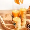 Serviertablett aus Rattan mit Holzgriffen