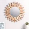 Sonnenblumen-Spiegel aus Holz Sonnenblumen-Spiegel aus Holz
