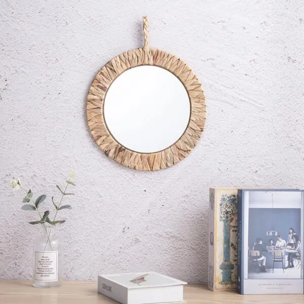 Sonnenspiegel aus Naturrattan Sonnenspiegel aus Naturrattan