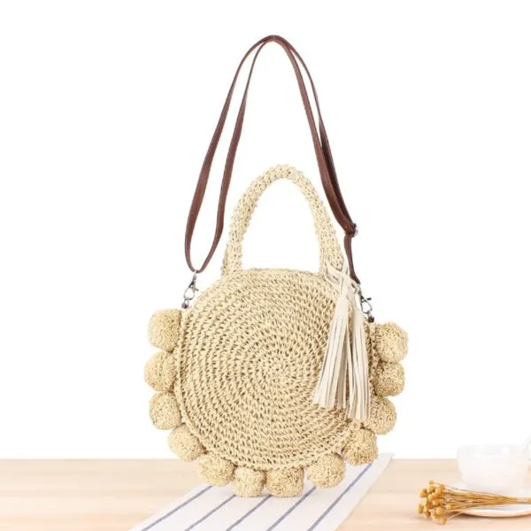 Strandtasche aus Naturstroh im Vintage-Look Strandtasche aus Naturstroh im Vintage-Look