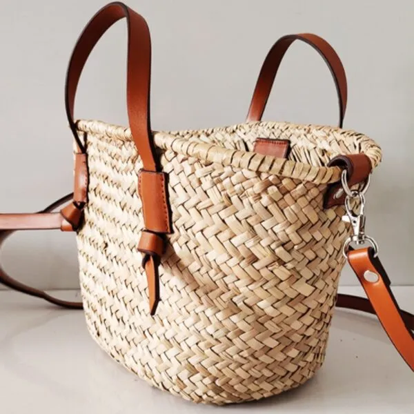 Strandtasche aus Stroh mit großem Fassungsvermögen für Damen Strandtasche aus Stroh mit großem Fassungsvermögen für Damen