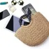Strandtasche mit Kopftuchgriff in Marineblau mit Punkten Strandtasche mit Kopftuchgriff in Marineblau mit Punkten