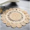 Tibet-Stil Teppich mit Rattan-Optik Tibet-Stil Teppich mit Rattan-Optik