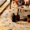 Tibet-Stil Teppich mit Rattan-Optik Tibet-Stil Teppich mit Rattan-Optik