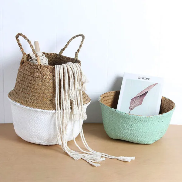 Übertopf aus Rattan und Weide für Zuhause Übertopf aus Rattan und Weide für Zuhause