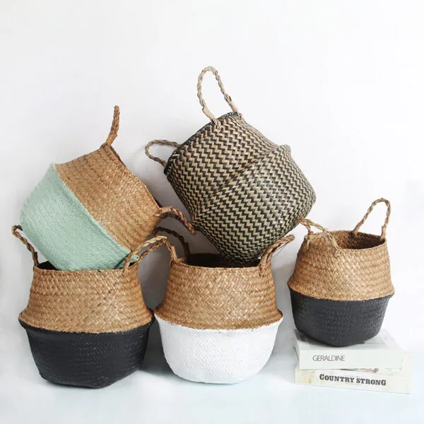 Übertopf aus Rattan und Weide für Zuhause Übertopf aus Rattan und Weide für Zuhause