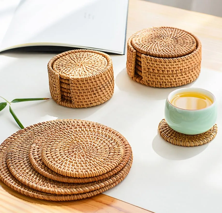 Rattan-Untersetzer: Tisch decken mit Stil