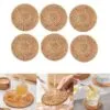 Untersetzer aus Naturrattan, rund, 6er-Set Untersetzer aus Naturrattan, rund, 6er-Set