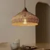 Verstellbare Pendelleuchte aus Rattan Verstellbare Pendelleuchte aus Rattan