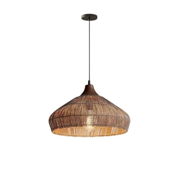 Verstellbare Pendelleuchte aus Rattan Verstellbare Pendelleuchte aus Rattan