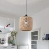 Vintage Deckenleuchte aus handgeflochtenem Rattan Vintage Deckenleuchte aus handgeflochtenem Rattan