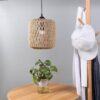 Vintage Deckenleuchte aus handgeflochtenem Rattan Vintage Deckenleuchte aus handgeflochtenem Rattan