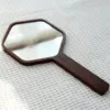 Vintage Holzspiegel mit Griff Vintage Holzspiegel mit Griff