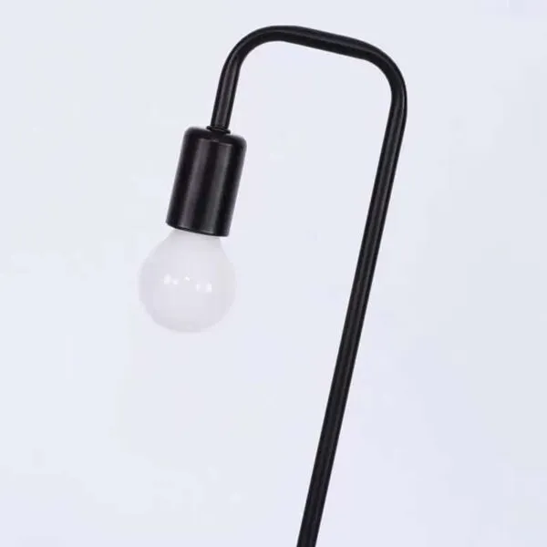 Vintage Holztischlampe mit LED