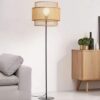 Vintage Japanischer Rattan Stehlampe