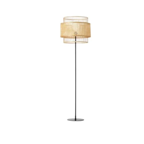Vintage Japanischer Rattan Stehlampe Vintage Japanischer Rattan Stehlampe