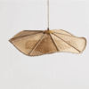 Vintage Rattan Pendelleuchte Handgefertigt