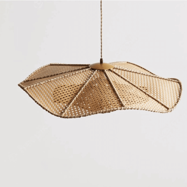 Vintage Rattan Pendelleuchte Handgefertigt
