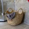 Wäschekorb aus Naturrattan mit Griffen